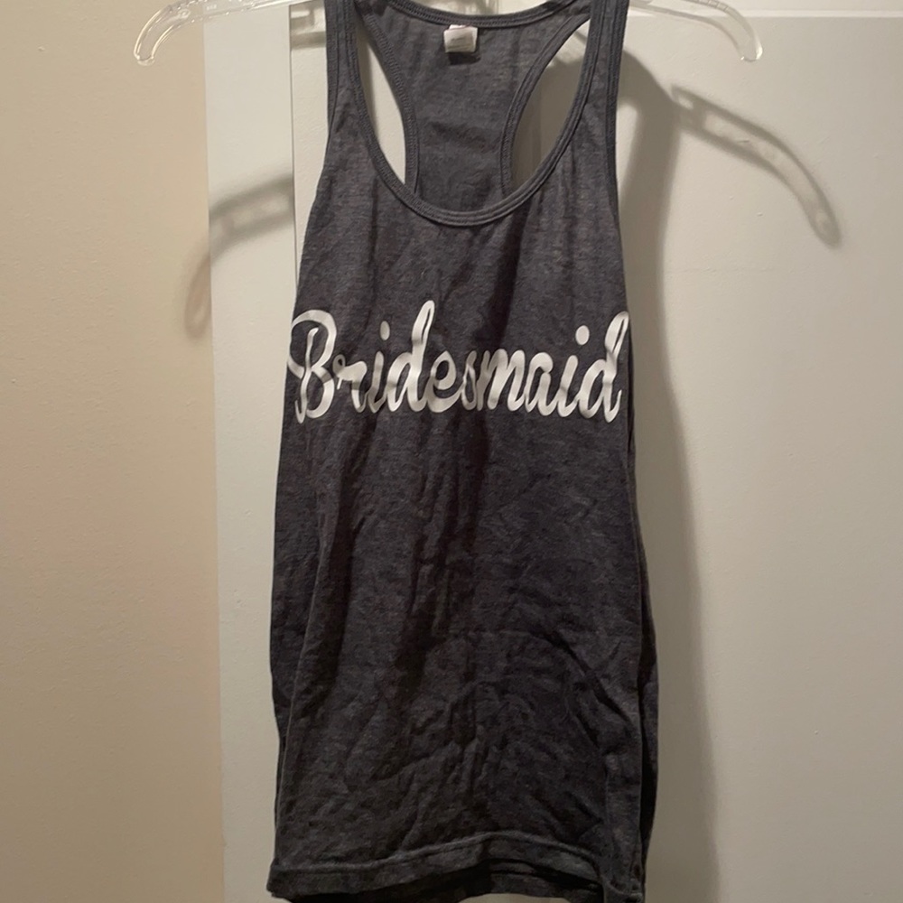 Bridesmaid grey tank